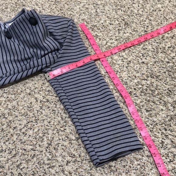 CAbi Car Coat Size Small Dappled  Striped Navy Blue - Picture 12 of 12